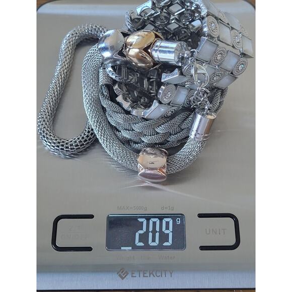 Lot of 5 Silver Bracelets - Monet - Kendall & James - Chicos   ++ - Picture 9 of 9